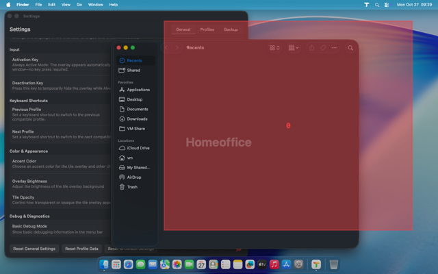 Accent color applied to profile